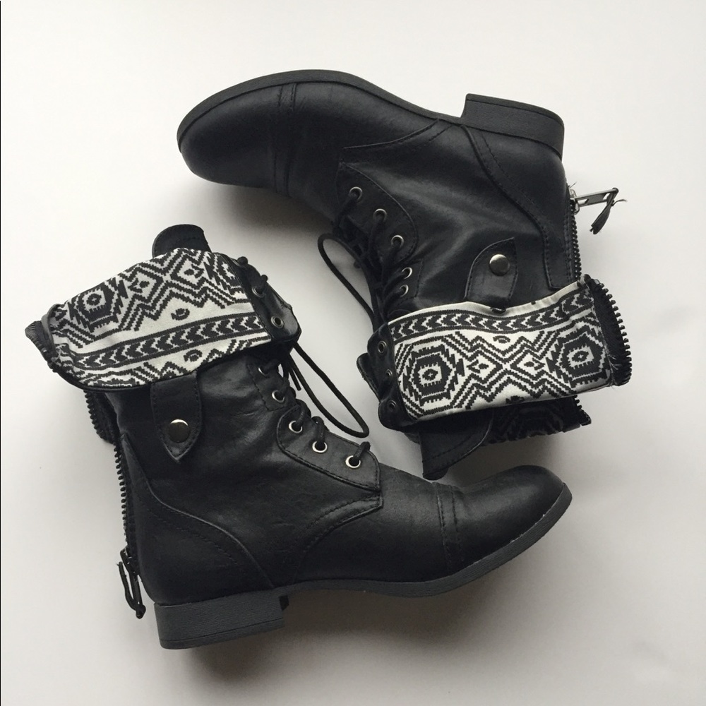 Charlotte Russe Detailed Combat Boots